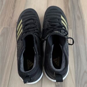 adidas Black Sneakers with Gold Three-Stripes